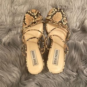 Snake Skin Strappy Heels